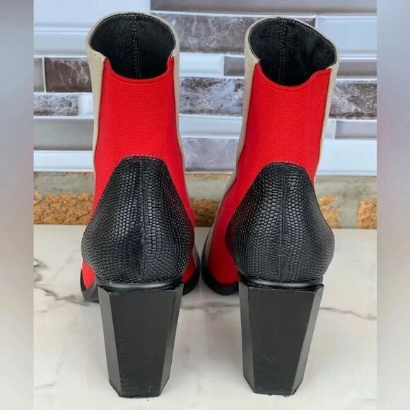 UNITED NUDE Tetra Mist/Hot Red/Black boots size 7 - Picture 3 of 9